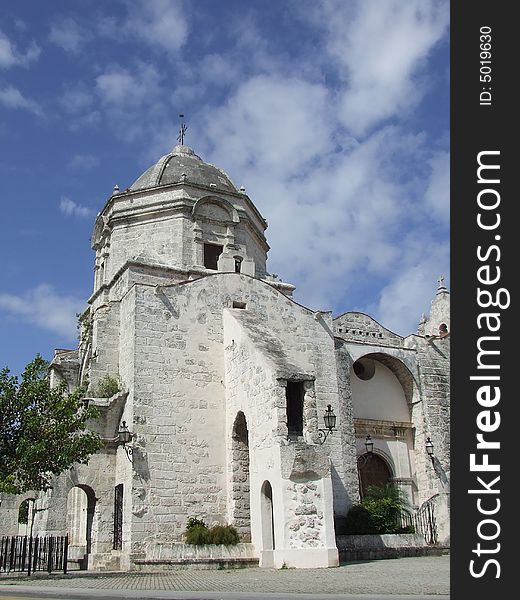 Old Church against a blue sky, in Havana, Cuba. Old Church against a blue sky, in Havana, Cuba