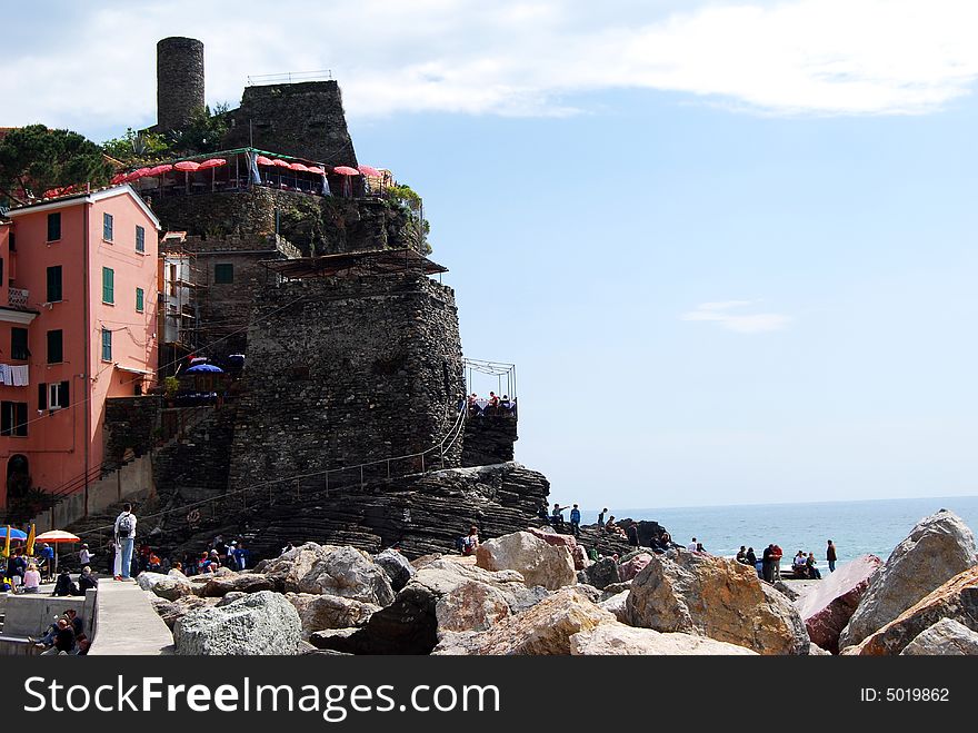 The tower and the rampart called Belforte in Vernazza, Cinque Terre in Liguria, Italy. Cinque Terre is humanity's world patrimony.
. The tower and the rampart called Belforte in Vernazza, Cinque Terre in Liguria, Italy. Cinque Terre is humanity's world patrimony.