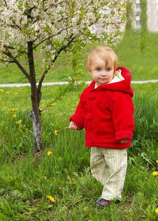 Small Girl Goes For A Walk Stock Image Small Girl Goes For A Walk Stock Image