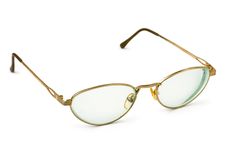 Golden Glasses Stock Photography