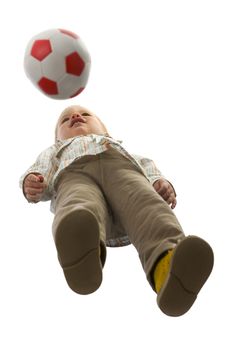 Baby Boy With Ball Royalty Free Stock Photos Baby Boy With Ball Royalty Free Stock Photos