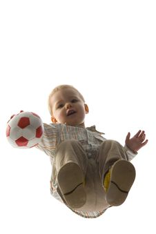 Baby Boy Holding Ball Stock Photo Baby Boy Holding Ball Stock Photo