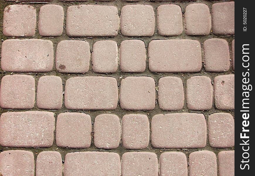 Red street tiles texture background