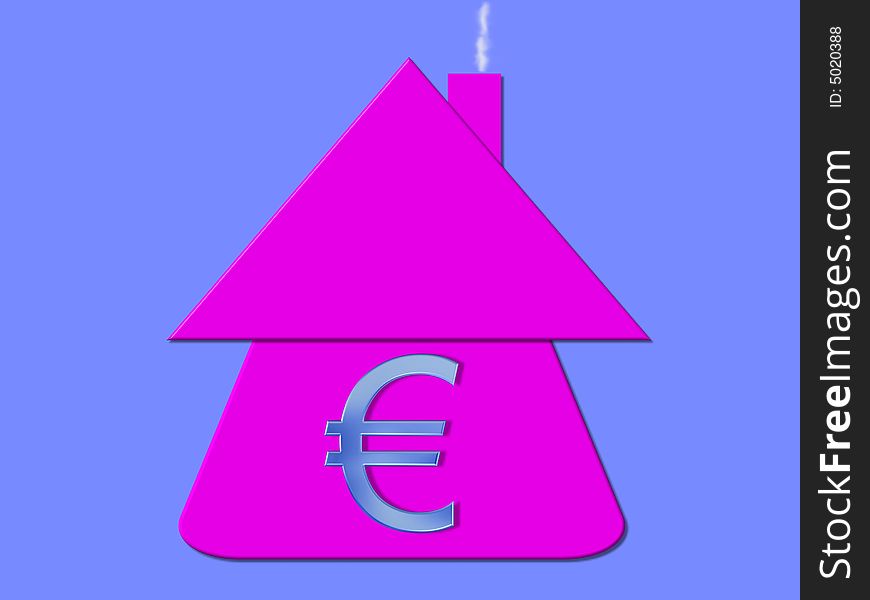 Illustration showing the concept of buying home in Europe. Illustration showing the concept of buying home in Europe