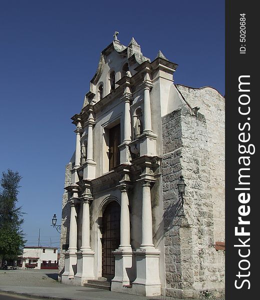 Old Church against a blue sky, in Havana, Cuba. Old Church against a blue sky, in Havana, Cuba