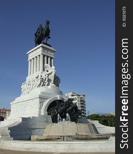 Monument in the Havana Bay Tunnel entrance, Cuba