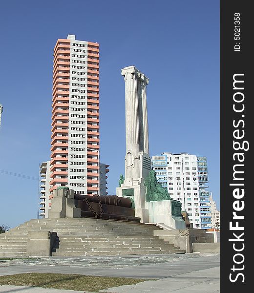 Monument in Malecon Street, in Havana, Cuba