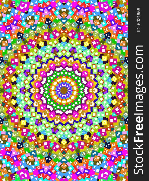 Illustration of a multi-colored kaleidoscopic background. Illustration of a multi-colored kaleidoscopic background