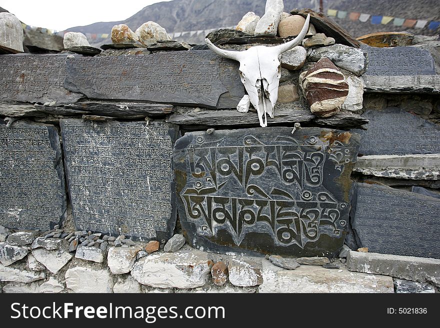 Tibetan Mani Prayer Stones, Annapurna