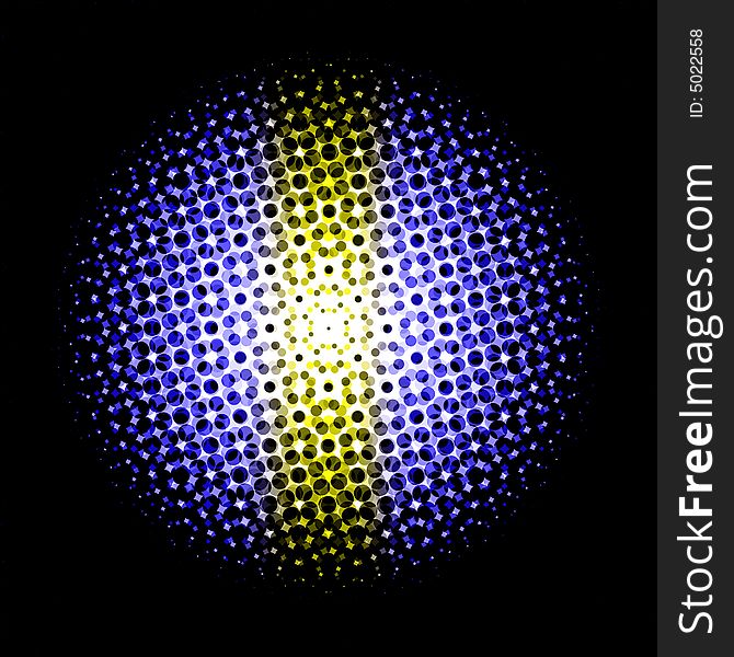 Surface of an abstract sphere with iridescent points. Surface of an abstract sphere with iridescent points