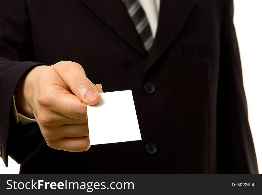 Giving you a blank business card