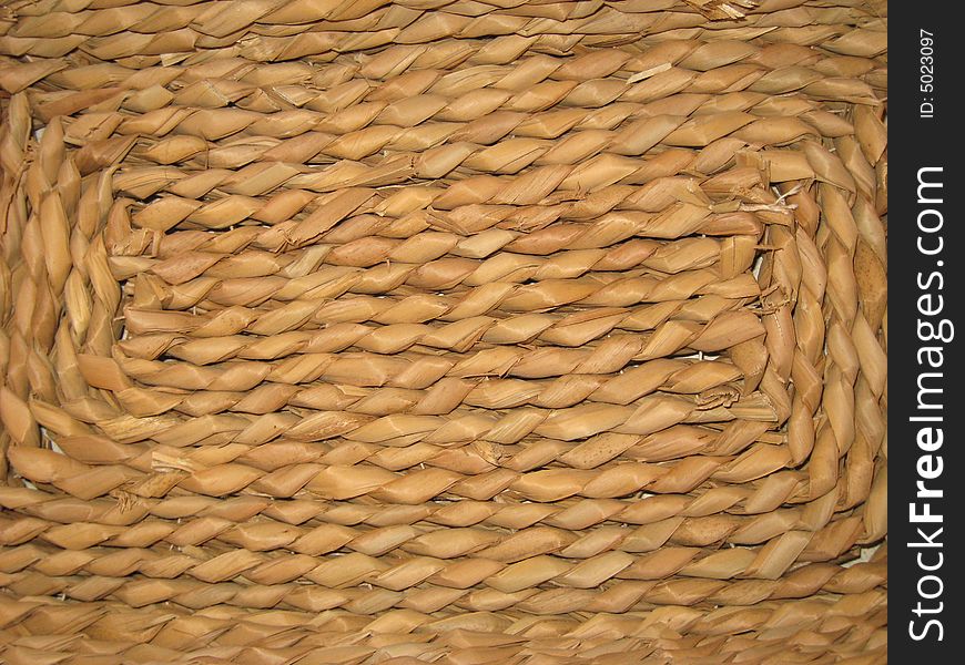 Basket texture coiled in a rectangle. Basket texture coiled in a rectangle