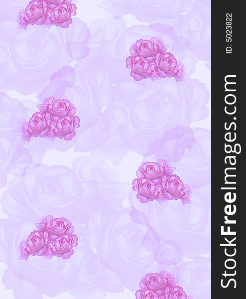 Decorative Background With Roses.