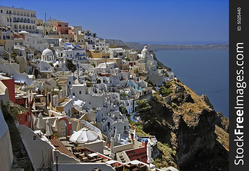 Typical houses from the Santorini island in Greece. Typical houses from the Santorini island in Greece