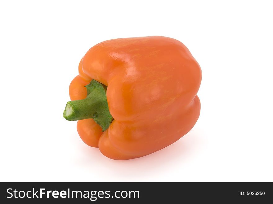 Sweet pepper isolated on white with shadow