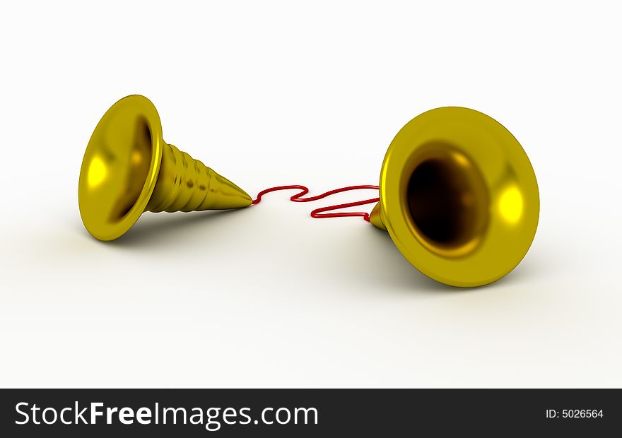 3D image of simple telephone. XXL. 3D image of simple telephone. XXL