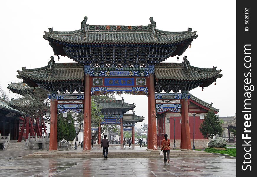 The landscape of chinese memorial arch