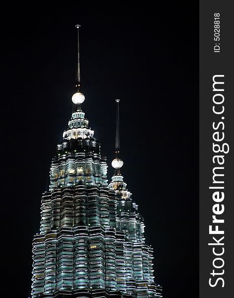 Petronas twin towers in the night