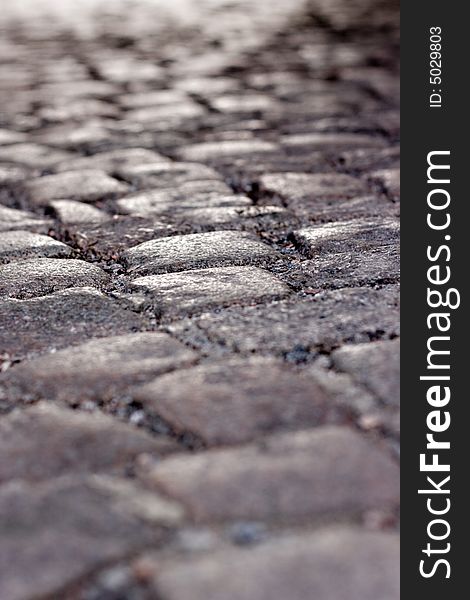 Cobblestone With Shallow Dof Background