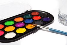 Palette Of The Watercolor Paints Royalty Free Stock Images