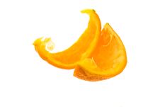 Eaten Orange Segments Royalty Free Stock Images