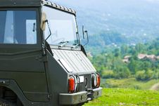 Green Truck Parked Royalty Free Stock Photo Green Truck Parked Royalty Free Stock Photo