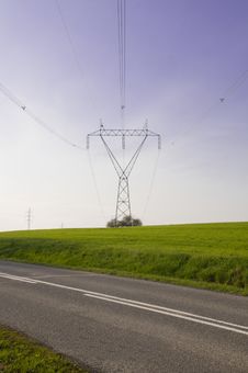 Electricity Pylon With Cables Royalty Free Stock Photos Electricity Pylon With Cables Royalty Free Stock Photos