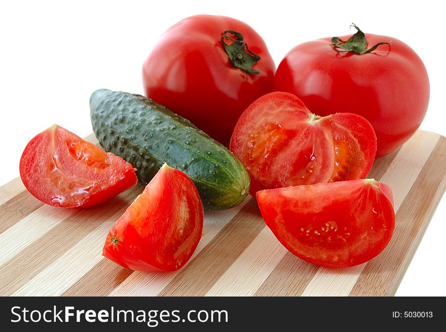 Vegetables On Cutting Board.