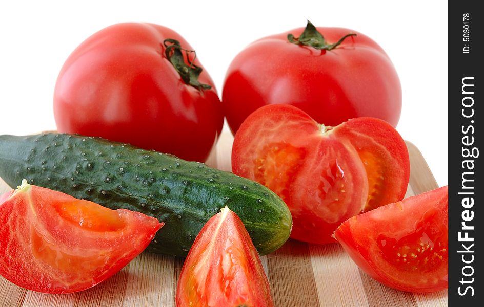 Vegetables On Cutting Board.