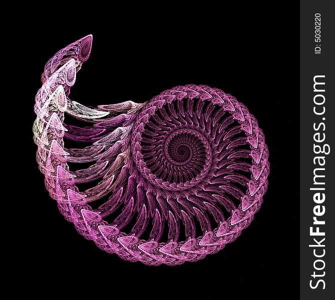 Abstract fractal image of a perfect spiral