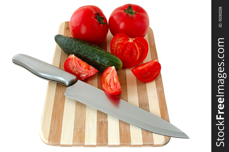 Vegetables On Cutting Board.