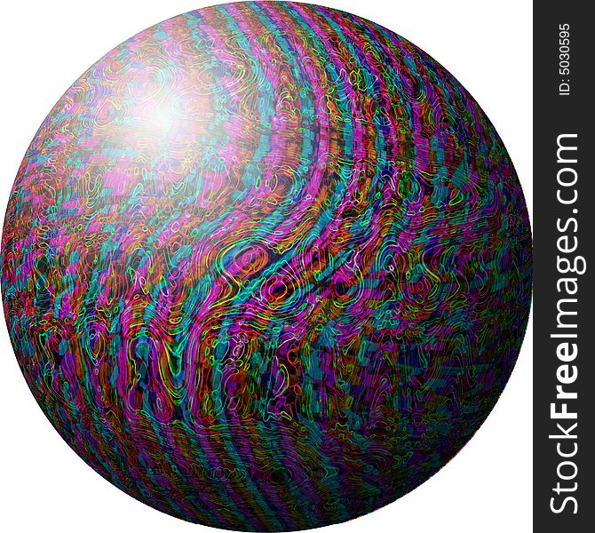 Fractal sphere background image 4. Fractal sphere background image 4