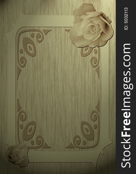 Retro style background / frame in sepia tones. Retro style background / frame in sepia tones