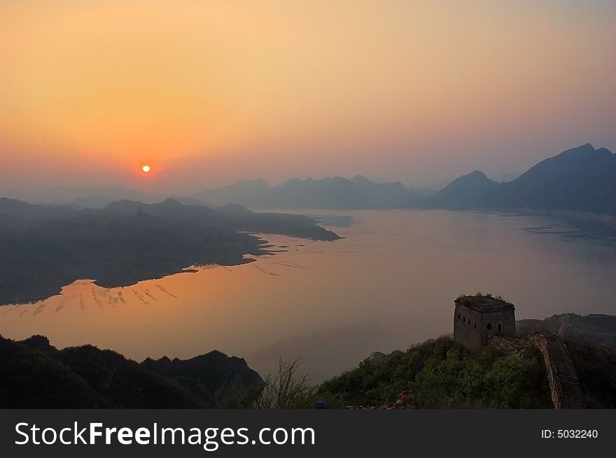Famous submarine Great Wall,located at Hebei China. Famous submarine Great Wall,located at Hebei China