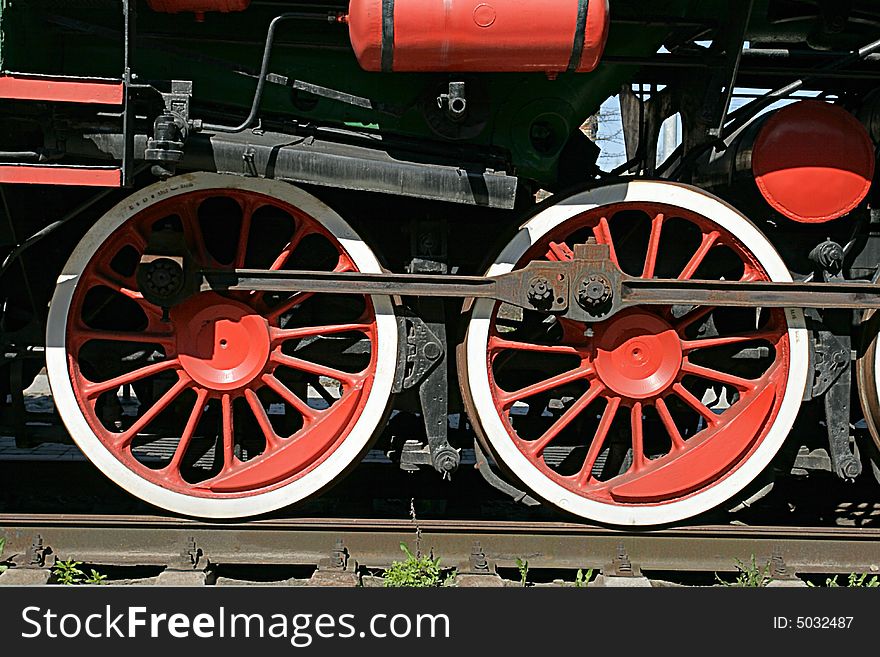 Old locomotive from museum in Riga.