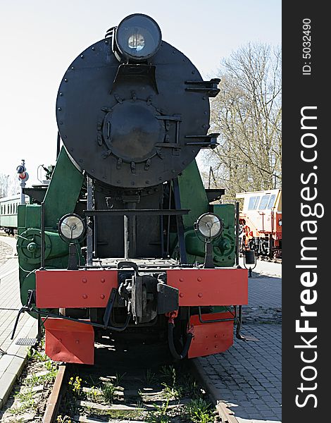 Old locomotive from museum in Riga.