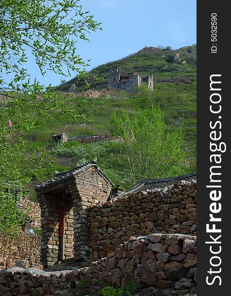 Great Wall And Farmhouse