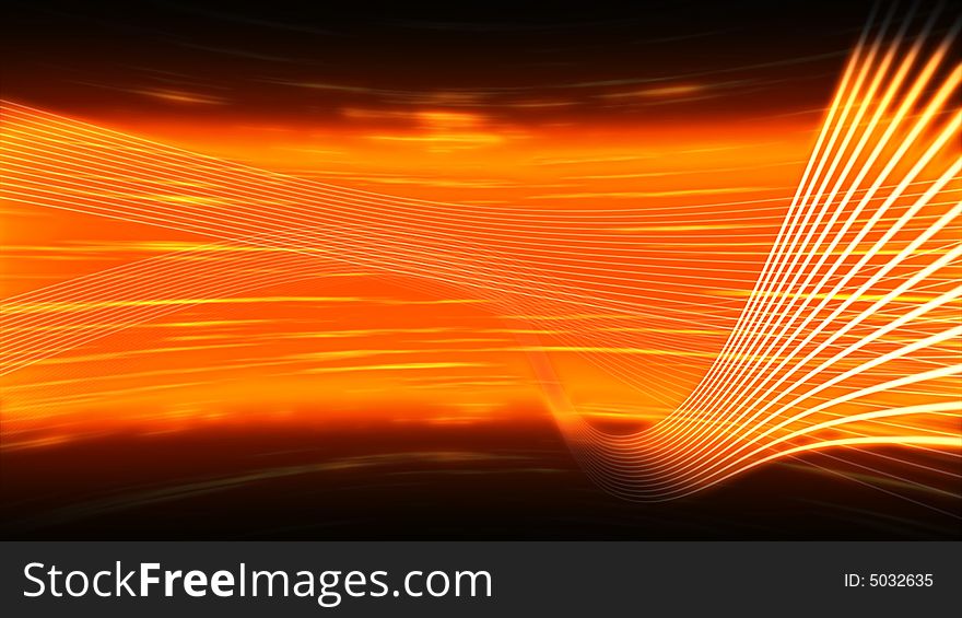 Abstract background. Illustration. Lines of light