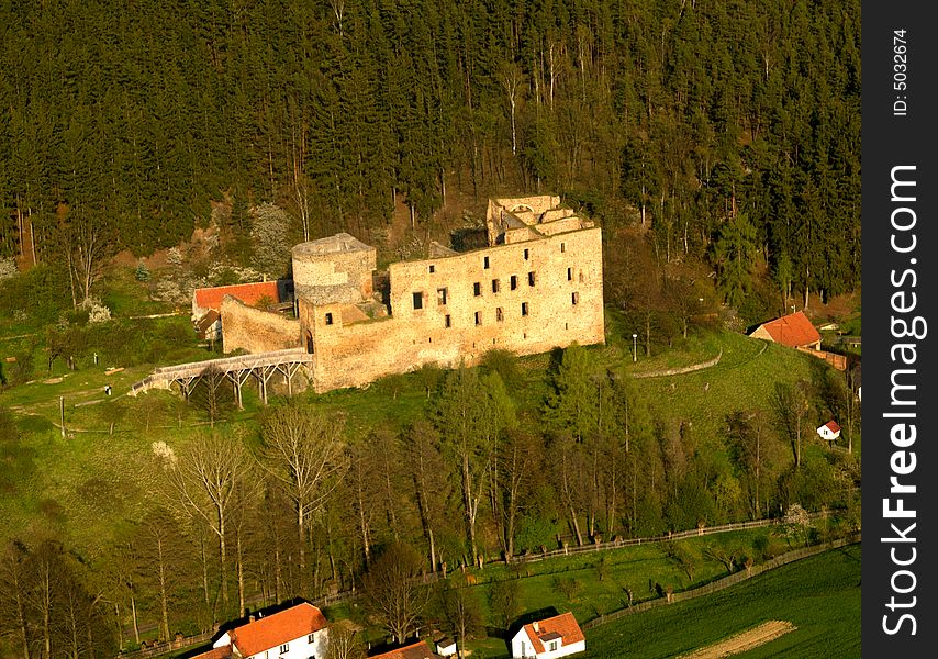 The ruins of castle Krakovec in the  Czech Republic. The ruins of castle Krakovec in the  Czech Republic.