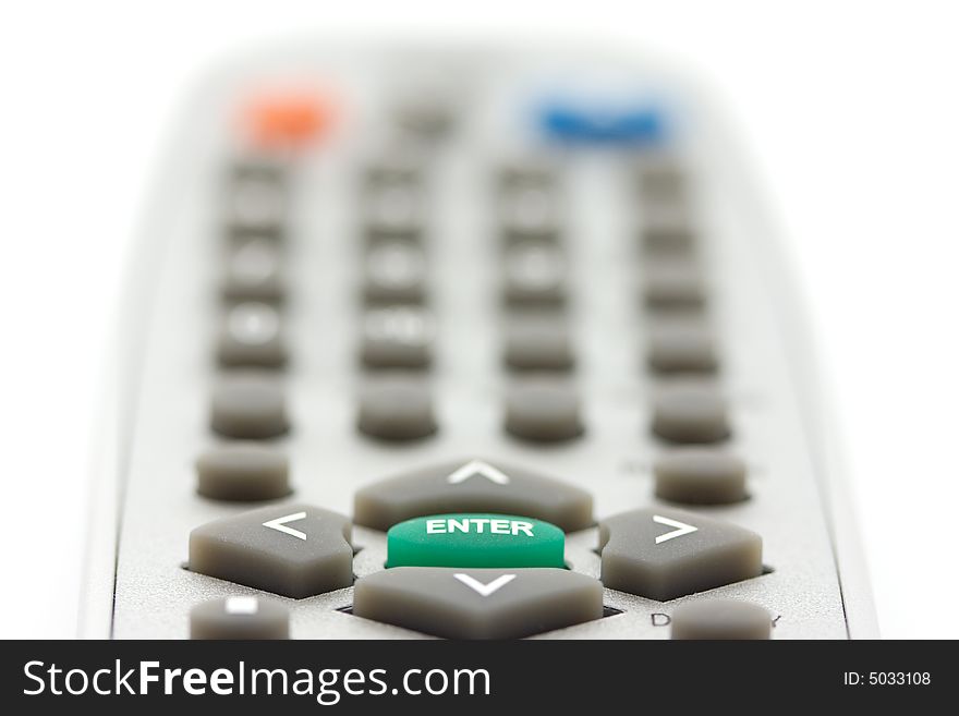 Macro of a dvd remote control. Macro of a dvd remote control