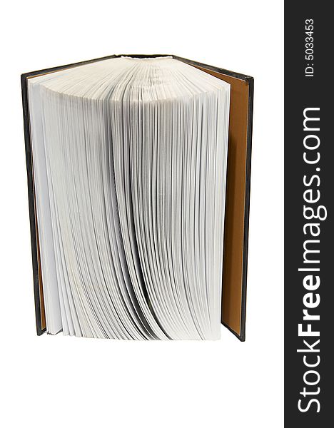 Image of big open book on white background