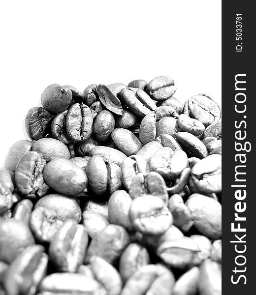 Natural Coffee Beans Black And White