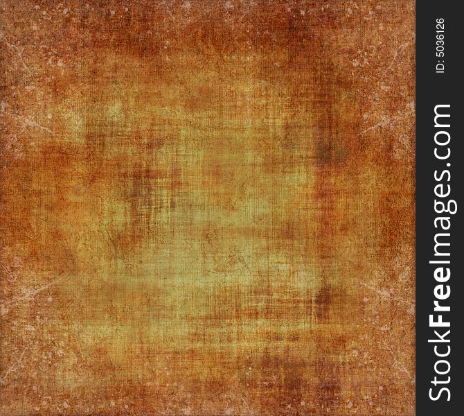 Grungy brown canvas with floral pattern and space for text or picture. Grungy brown canvas with floral pattern and space for text or picture