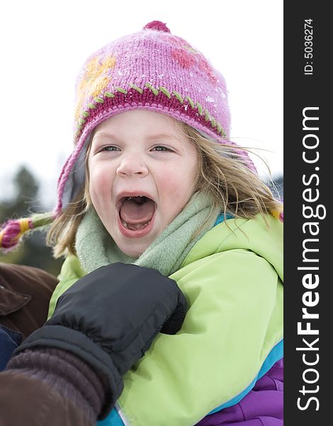 Cute little girl who is so happy.