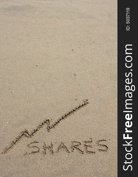 Words written in the sand on beach. Words written in the sand on beach