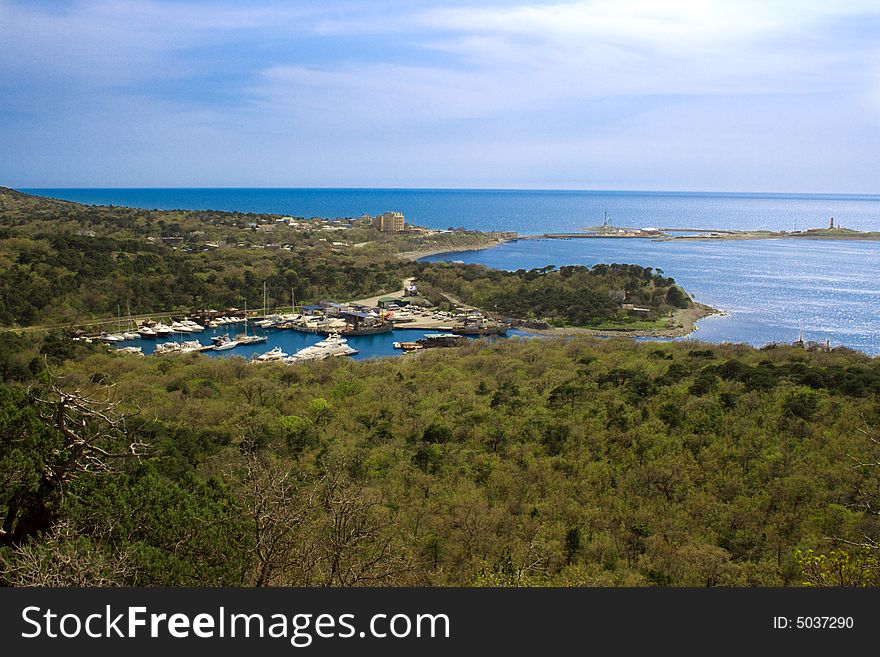 Small Bay In Mountains