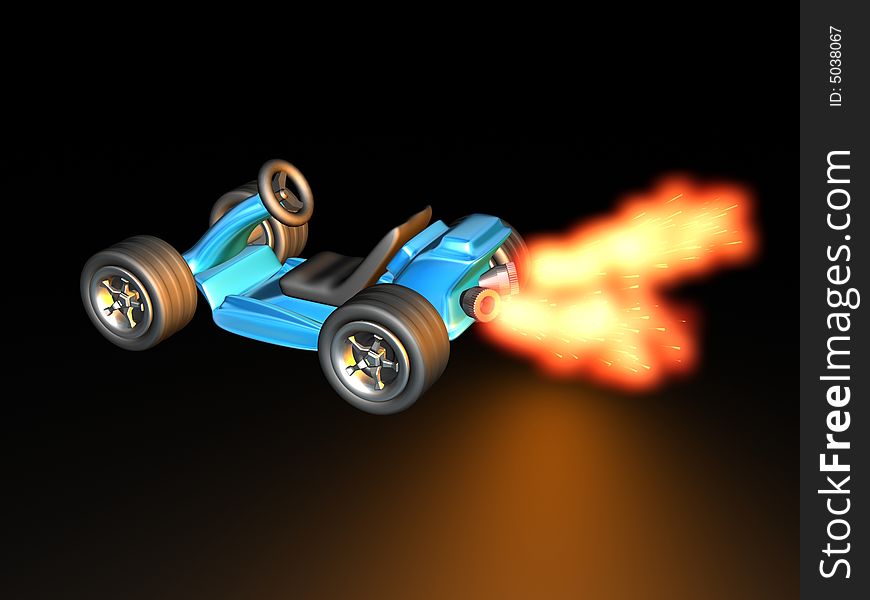Picture of a kart in 3ds max