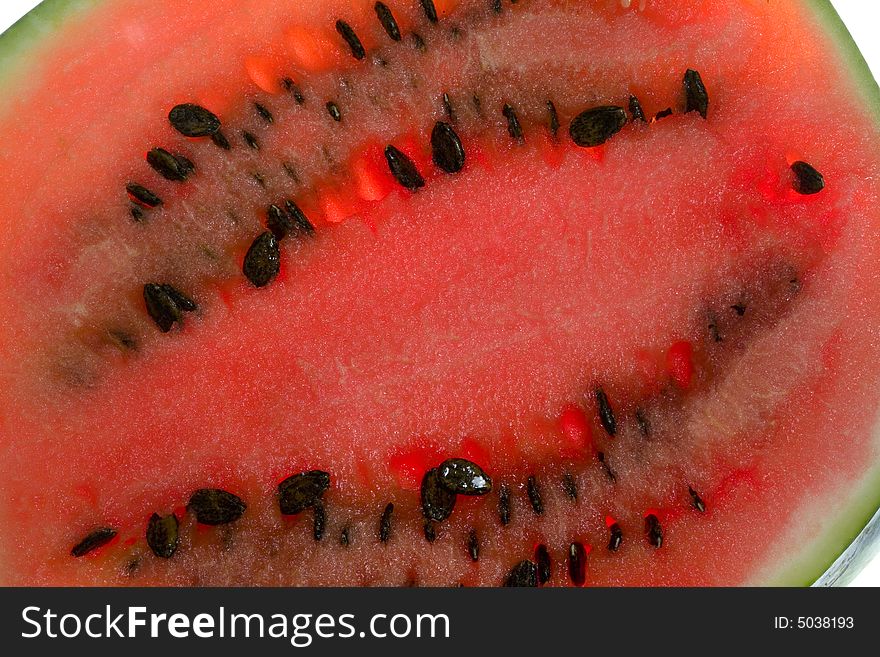 Red and ripe watermelon, background
