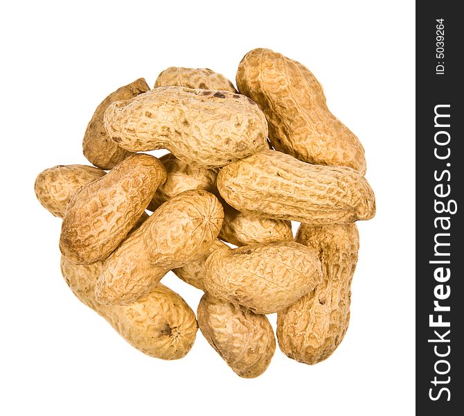 Peanuts Isolated On White Background