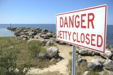 Closed Jetty Sign Stock Photography Closed Jetty Sign Stock Photography